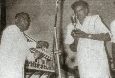 KATTIDA KALINGAR AWARD FROM TAMIL NADU CHIEF MINISTER THIRU MR. KAMARAJAR